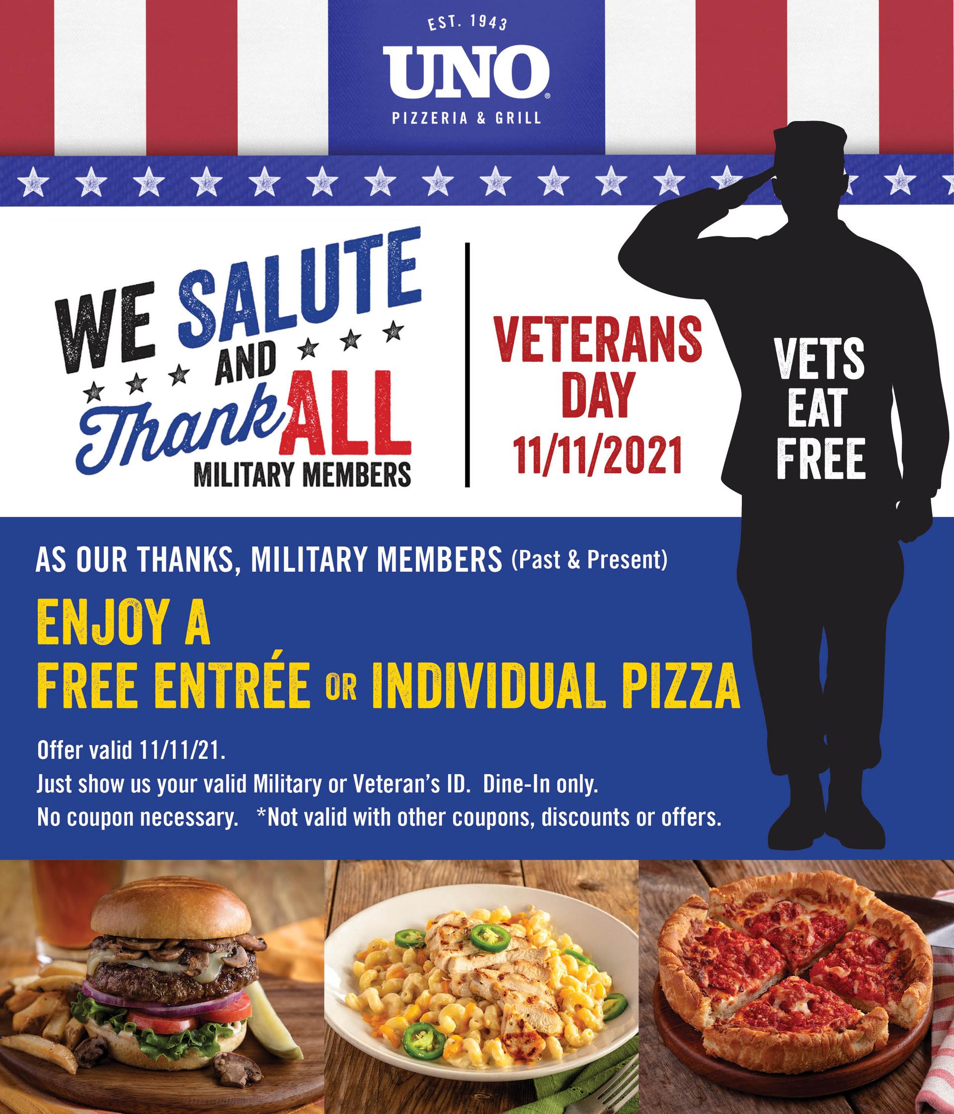 2021 Veterans Day Free Meals and Deals EatDrinkDeals